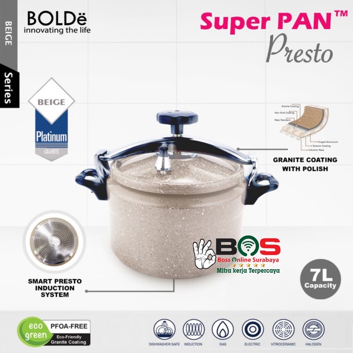 Presto Bolde Panci Presto Granite 7 Liter Bolde Super Pan Presto Induksi