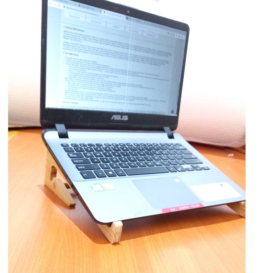 Model Baru Stand holder laptop /stand laptop /tatakan laptop kayu/ stand laptop aesthetic
