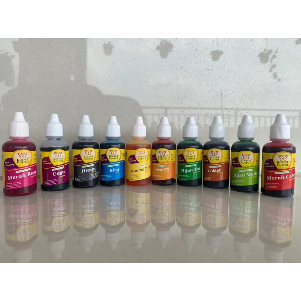 

Pewarna makanan koepoe koepoe 30ml / Warna Warni Makanan