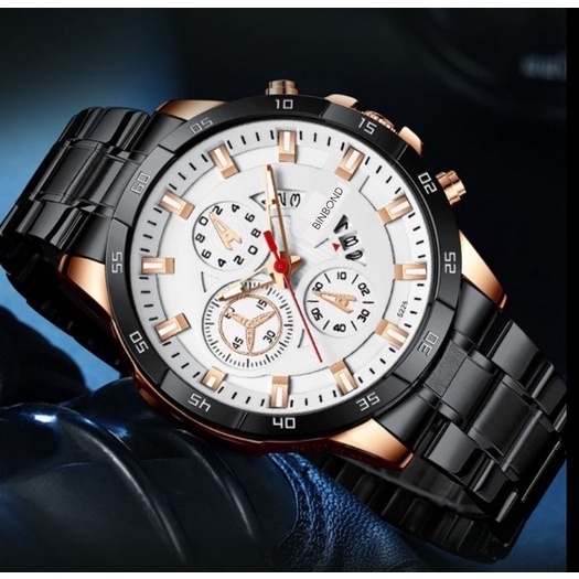 Jam Tangan BINBOND C15  jam tangan pria tahan air jam pria kekinian jam tangan import jam tangan pria rantai jam tangan pria tali kulit BISA BAYAR DI TEMPAT