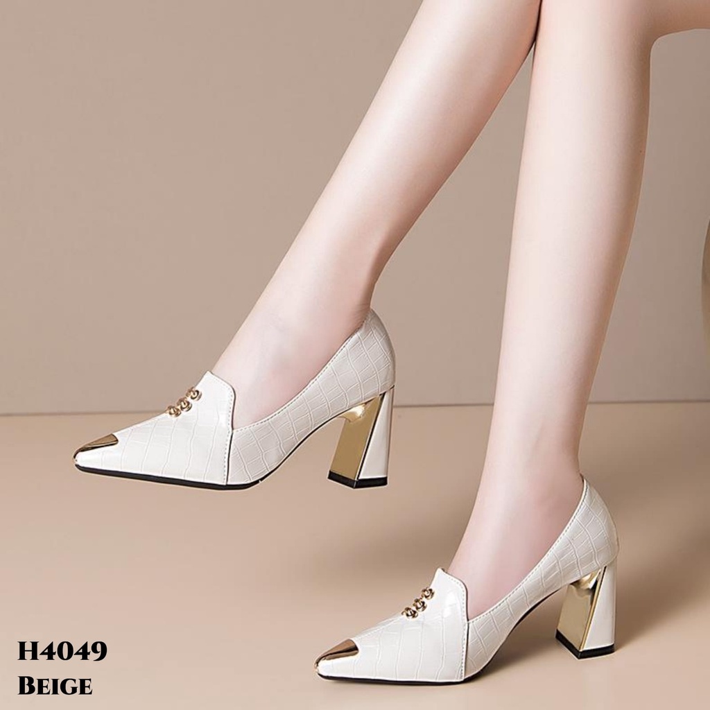 PRF Sepatu Heels Platform Mules Fashion Korea H4049