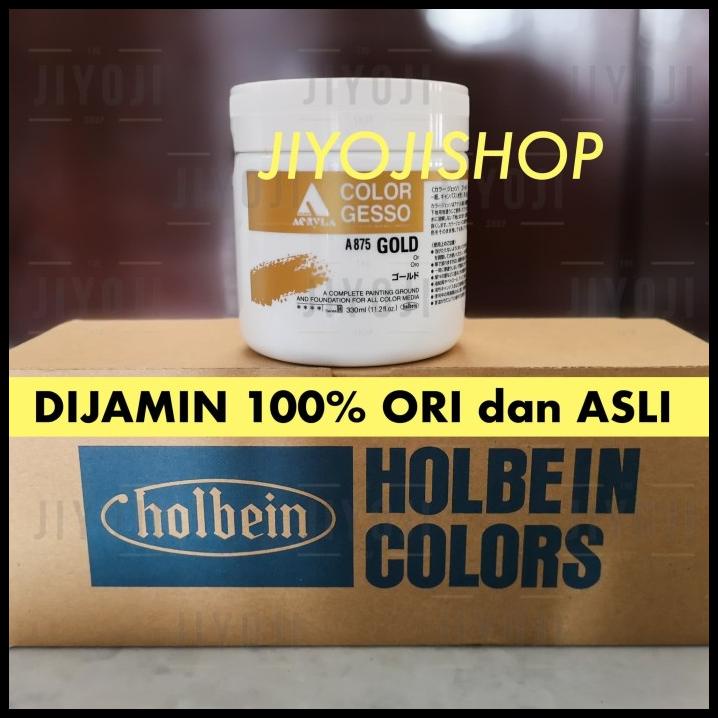 Promo Cat Holbein Prada Jepang A875 Gold Color Gesso - Cat Prada Emas Ori