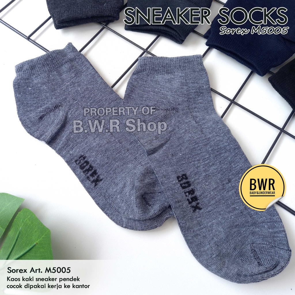 Kaos Kaki Sorex M5005 Sneaker Socks | Kaos Kaki Laki-Laki Dewasa Sorex 5005 - Bwr