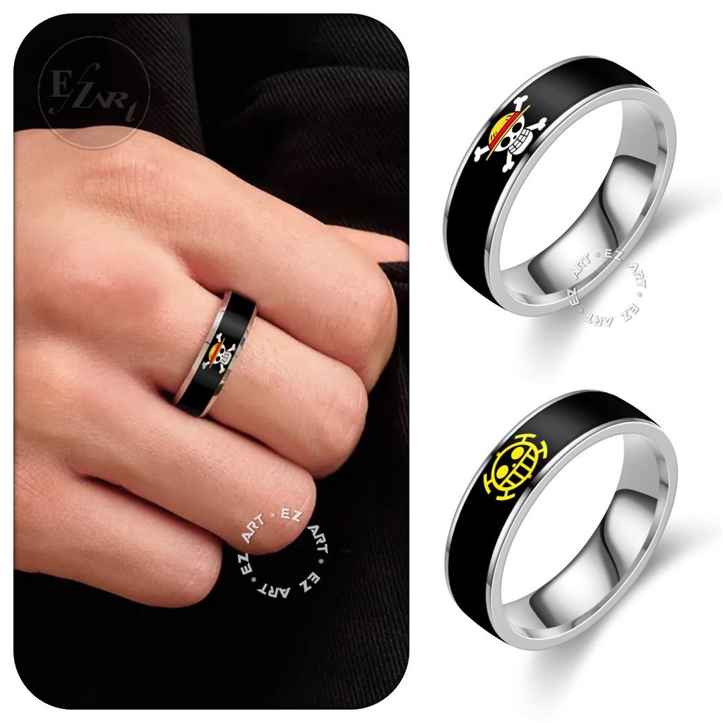 [EZArt] CINCIN COSPLAY ANIME ONE PIECE LOGO HEART PIRATES ACE STAINLESS STEEL ANTI KARAT