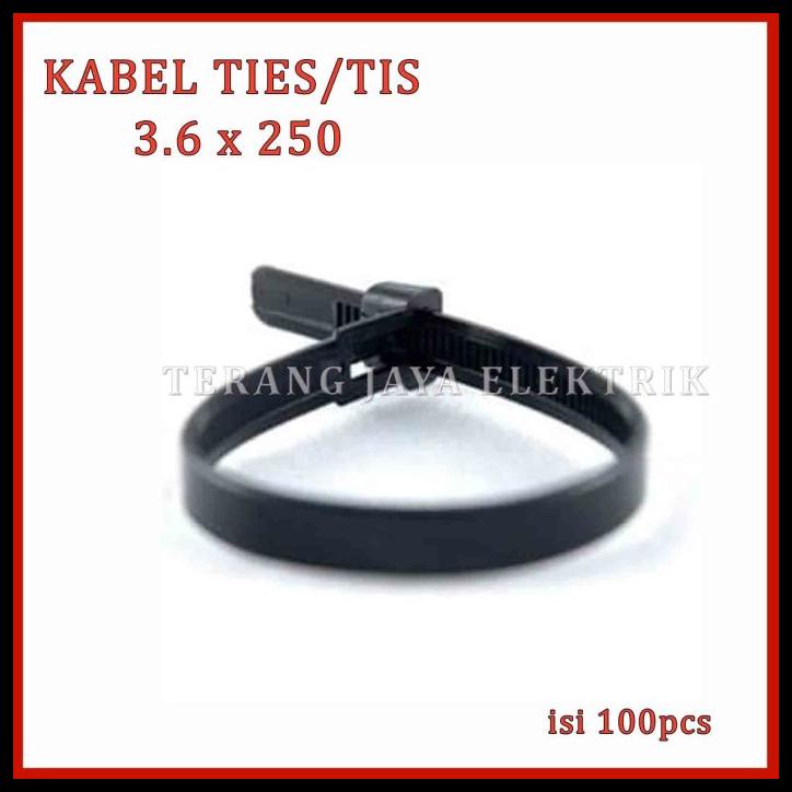 

Kabel Ties / Kabel Tis / Cable Tie / Pengikat Kabel 3,6 X 250 Hitam