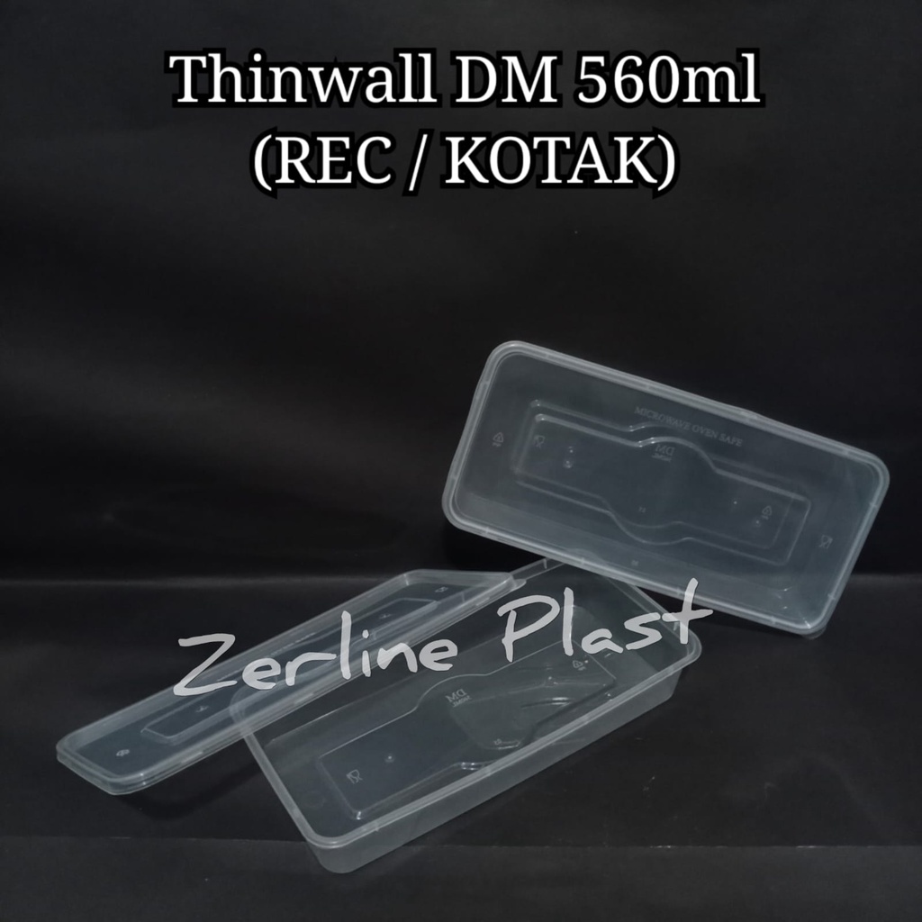 Thinwall DM 560mL (REC / PERSEGI PANJANG) - Kotak Makan @25pcs