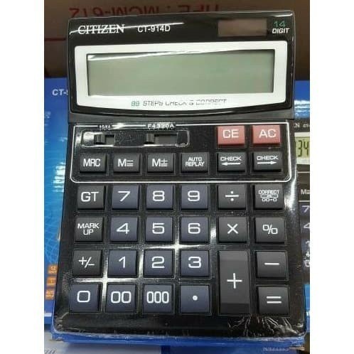 KALKULATOR CITIZEN TYPE CT 914 D - CALCULATOR JUMBO 14 DIGIT CT 914D #ORIGINAL