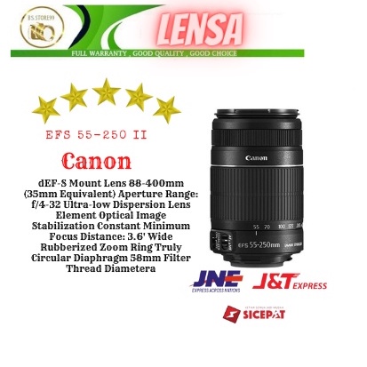 LENSA CANON EF-S 55-250MM IS II / LENSA CANON 55-250 55-250MM IS II ORIGINAL
