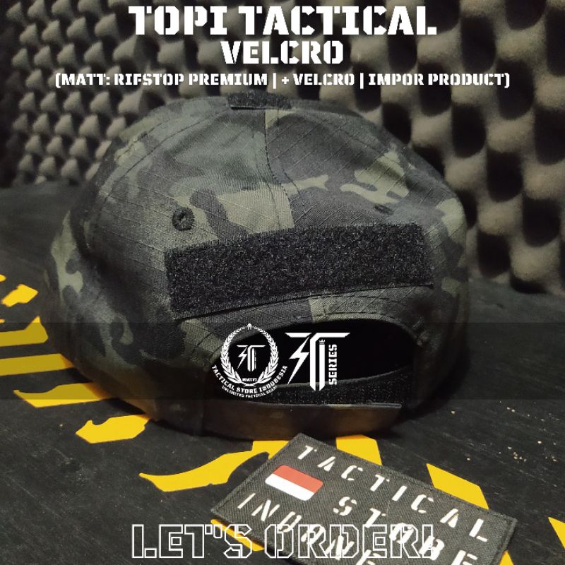 Topi Tactical Impor Loreng Multicam Black