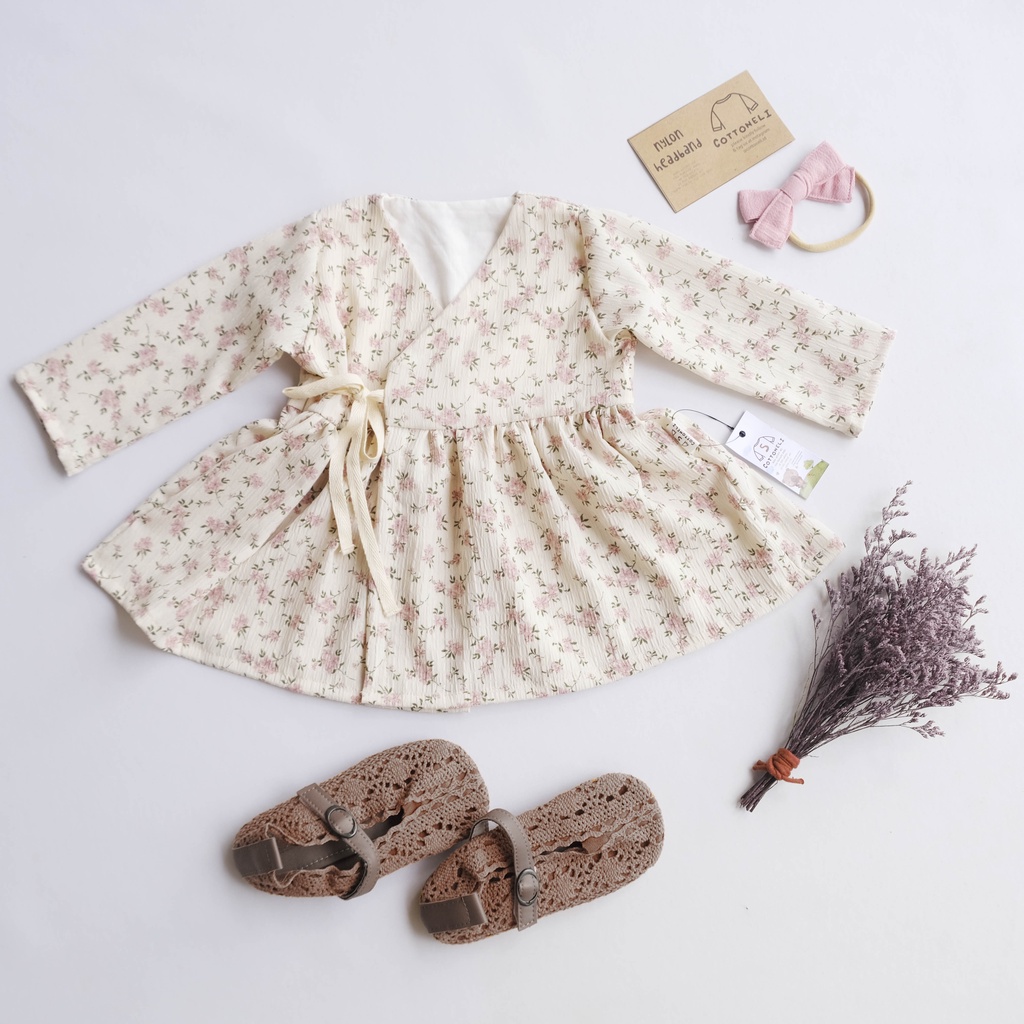 NARA Atasan Anak Muslin Double Gauze Cotton Organik Muslin Lengan Panjang Kimono Hanbok Baju KADO ULANG TAHUN BAYI MURAH