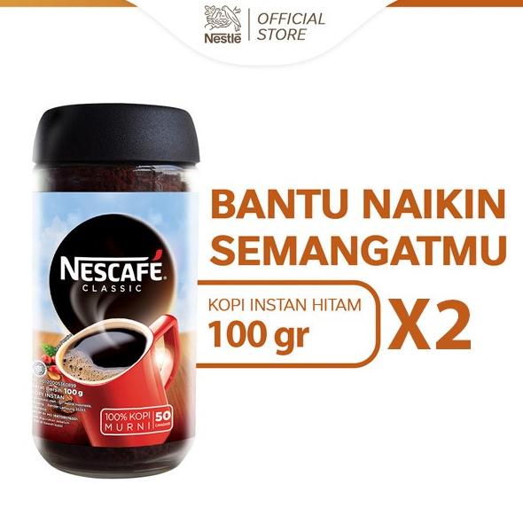 

NESCAFE Classic Kopi Instan Kopi Hitam 100g Jar 2pcs