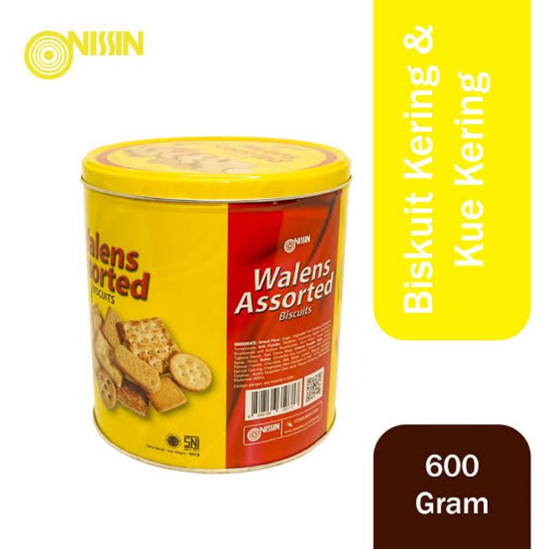 

NISSIN WALENS ASSORTED 600 GRAM 1 KARTON ISI 6 TIN