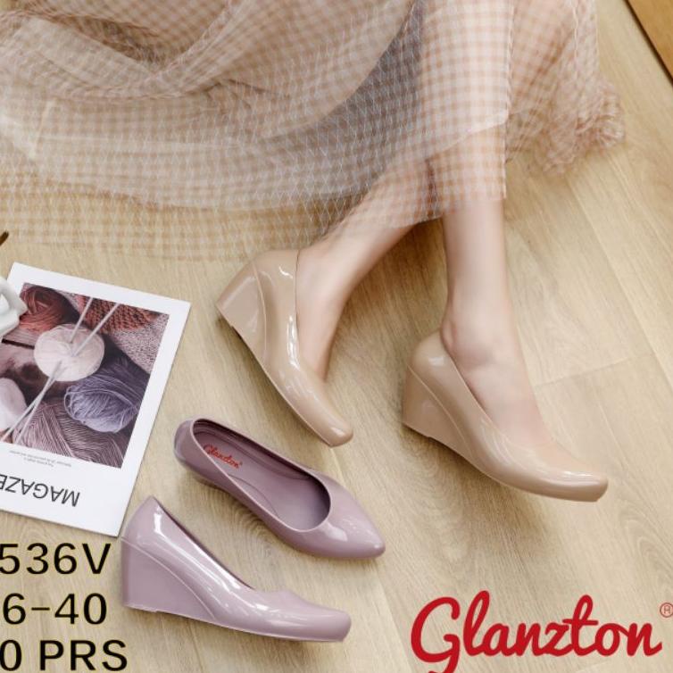 Birthday L536 Sepatu Jelly Wedges Glanzton Import (Glossy) –TPH.10De22ᵟ
