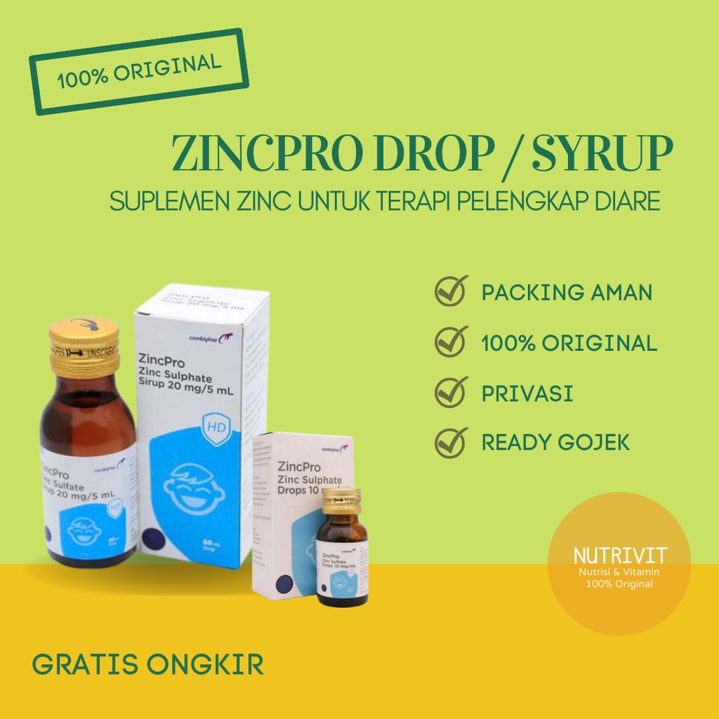 ZINCPRO SYRUP 60 ML DROPS 15 ML  Suplemen Diare Anak Bayi