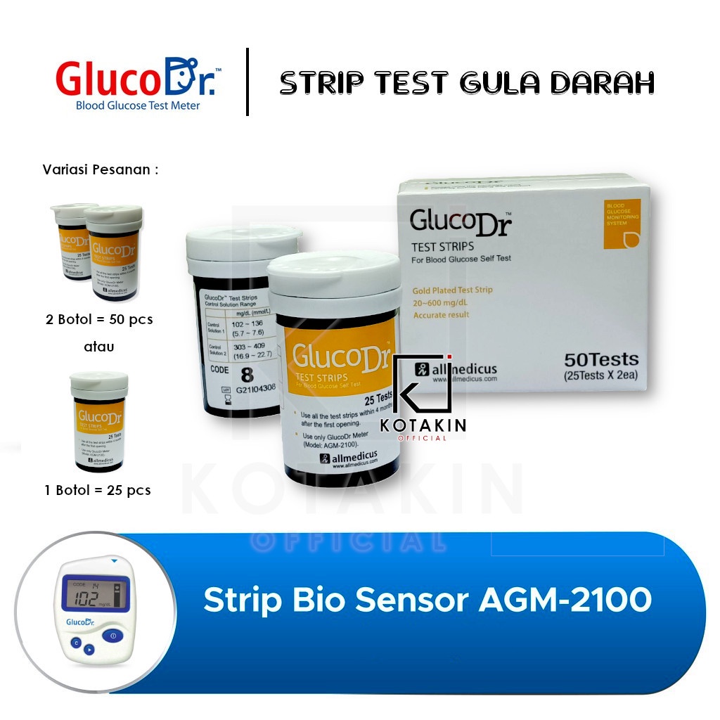 Strip GlucoDr / Gluco Dr Biosensor - Code 8 - KOTAKIN OFFICIAL