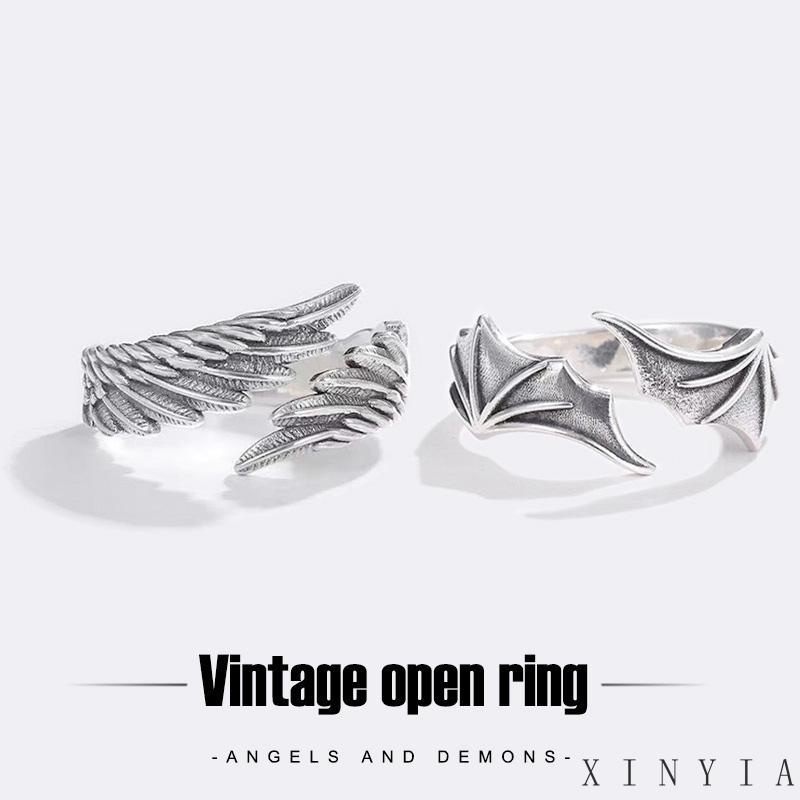 【bayar di tempat】Angle Wing Ring cincin sayap malaikan lucifer devils unisex pria wanita