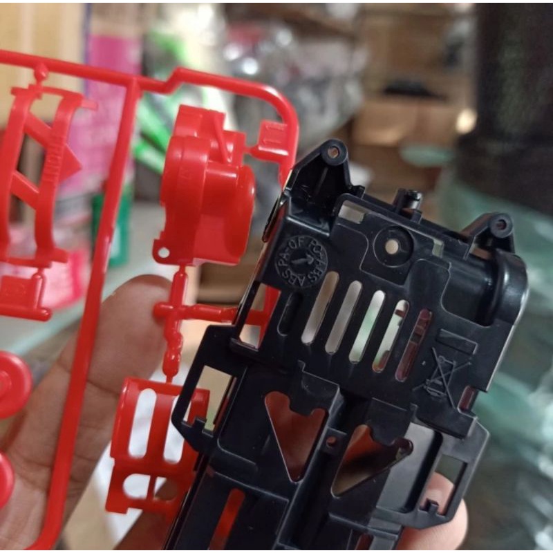 Jual Tamiya chassis super 2, s2, super ii pc abs + gearbox merah