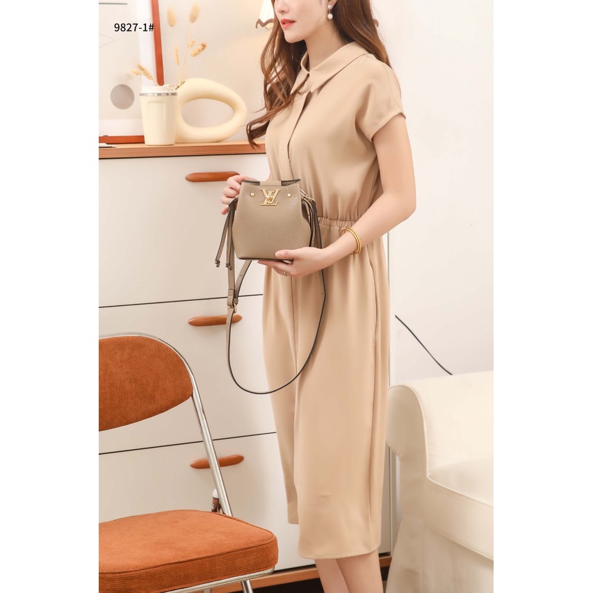 BAG Nano Lockme Bucket Bag Togo Leather 9827-1