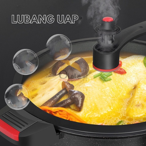 PANCI PRESTO LISTRIK SHABU HOTPOT KUKUS 3IN1 MULTIFUNGSI 6.5L OLL-HG09