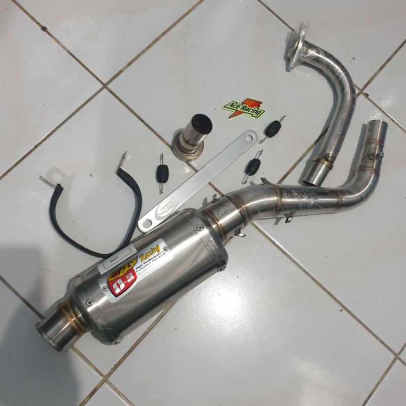 Knalpot CLD C 3 Beat Karbu tri oval Road Race 130 cc mp7 ORIGINAL 100%