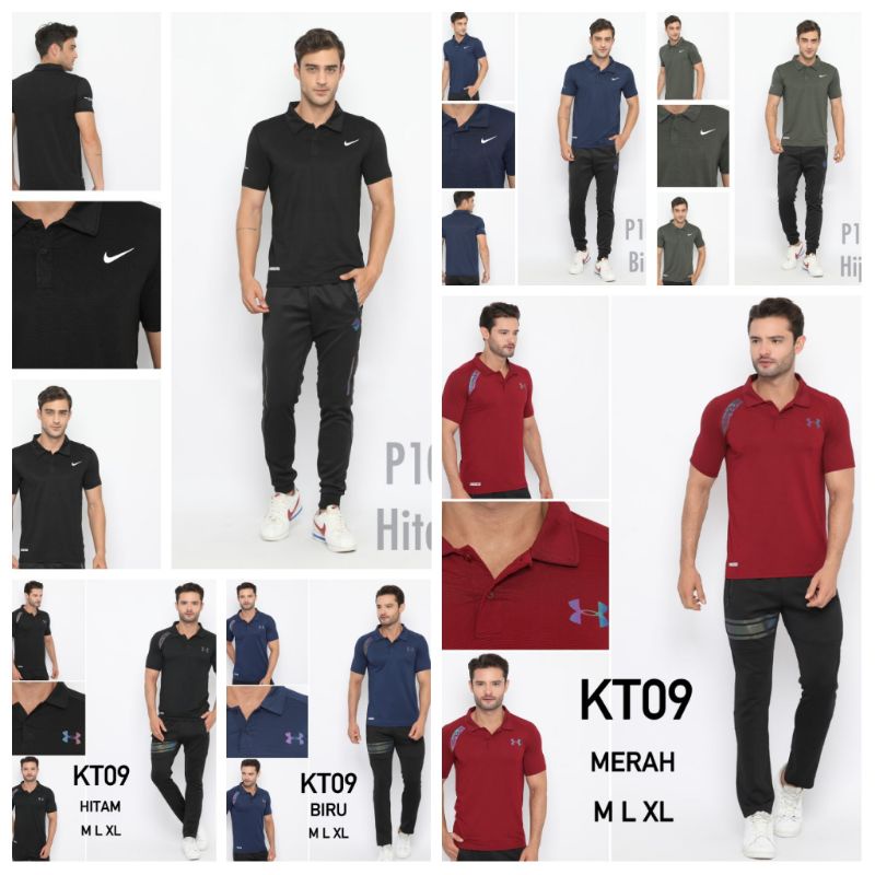 Kaos Polo Olahraga Badminton Golf Pria Wanita Premium