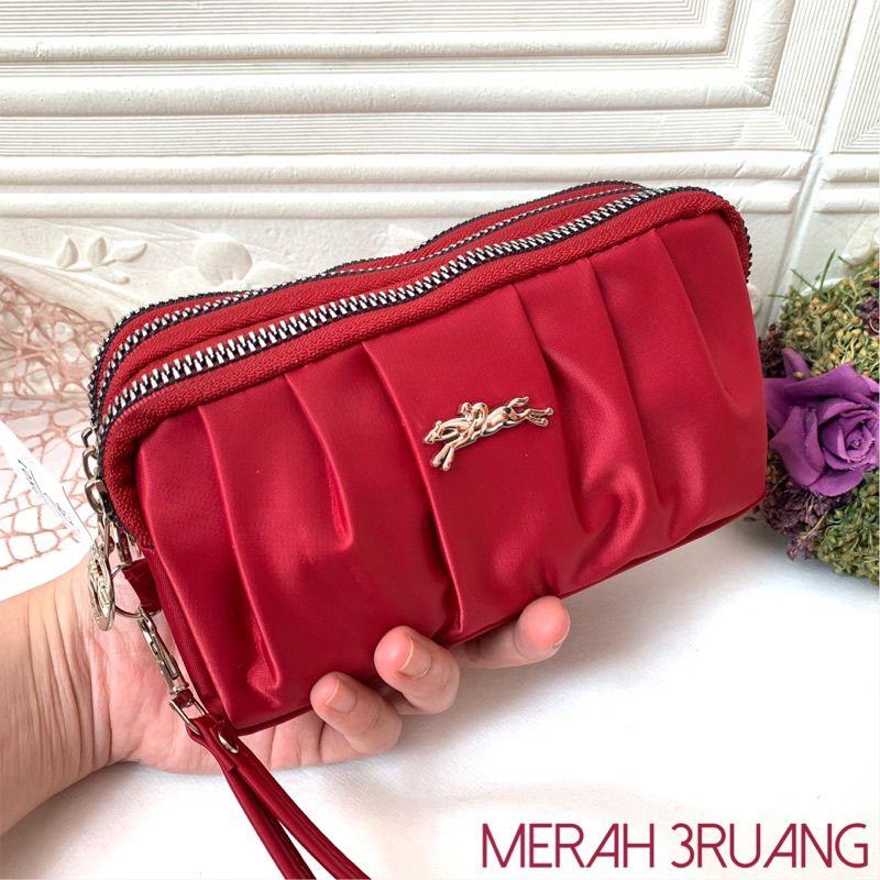 Dompet import wanita cantik 3 ruang dompet cantik