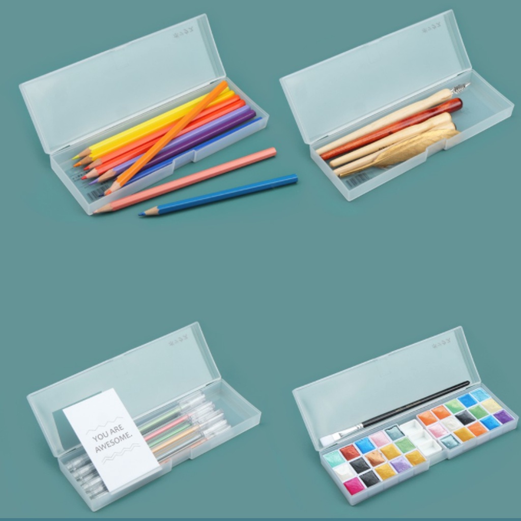 

Transparent Stationery Pencil Box / Kotak Pencil Transparan