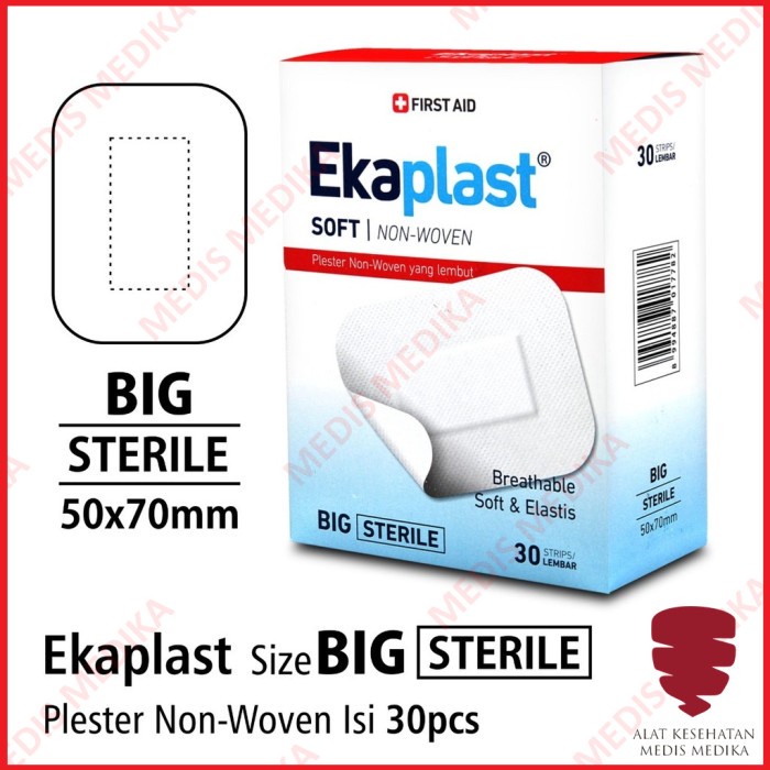 Plester Luka Ekaplast Size Big Onemed Plaster P3K Non Woven 50x70 mm Box isi 30