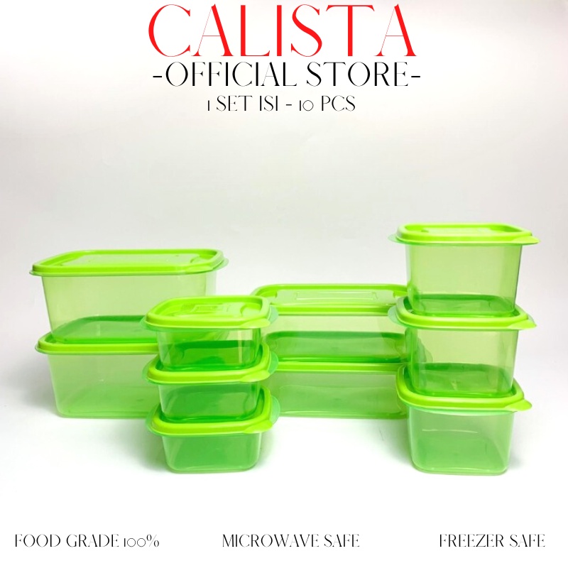 FOOD KONTAINER/CONTAINER SET - TOPLES KOTAK CALISTA RUMOI BENING SEALWARE 1 SET ISI 12PCS - TEMPAT WADAH PENYIMPANAN MAKANAN BUAH SAYUR DIKULKAS - FOOD PREPARATION STORAGE SET - TOPLES KULKAS SET - TOPLES KUE KERING LEBARAN 1 SET