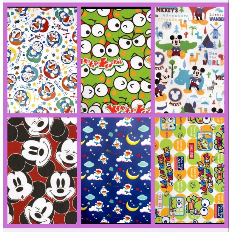 

KERTAS KADO SANSANWAWA KEROPI MICKEY DORAEMON/ KERTAS KADO DOFF KERO MICKEY EMON