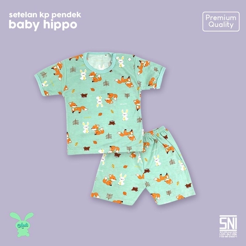 Setelan Pendek Bayi Aruchi - Setelan Baju Bayi Karakter 6 9 12 bulan