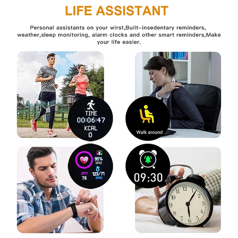 SmartWatch Y68 Macaron Sport Tahan Air Bluetooth Smart Watch Pelacak Kebugaran Gelang Pedometer Heart Rate For smart Phone Xiaomi Samsung OPPO Vivo