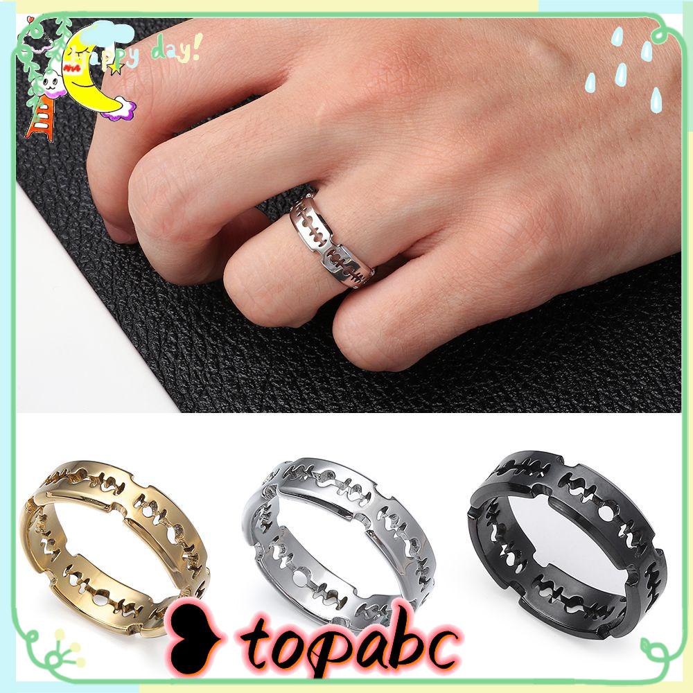 Top Bladed Ring Cincin Mode Vintage Biker Rock Stainless Steel Metal Punk