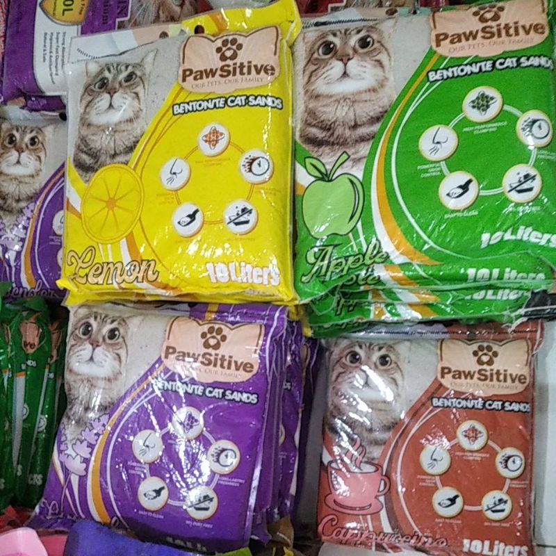 pasir wangi gumpal pawsitive 10 liter pasir kucing wangi pasir wangi kucing 10 liter