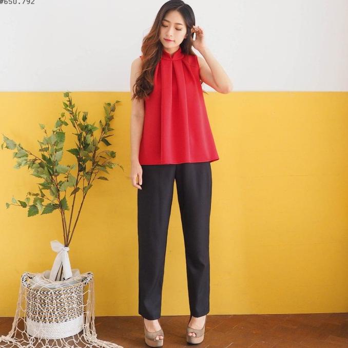 Baju Atasan Wanita Murah-Atasan Korea Import-Baju Kantor-Baju Imlek 50