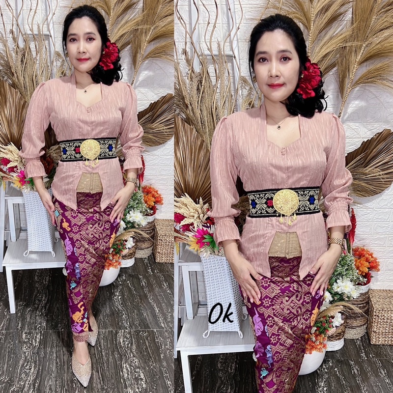 kebaya jadi sifon serat kayu