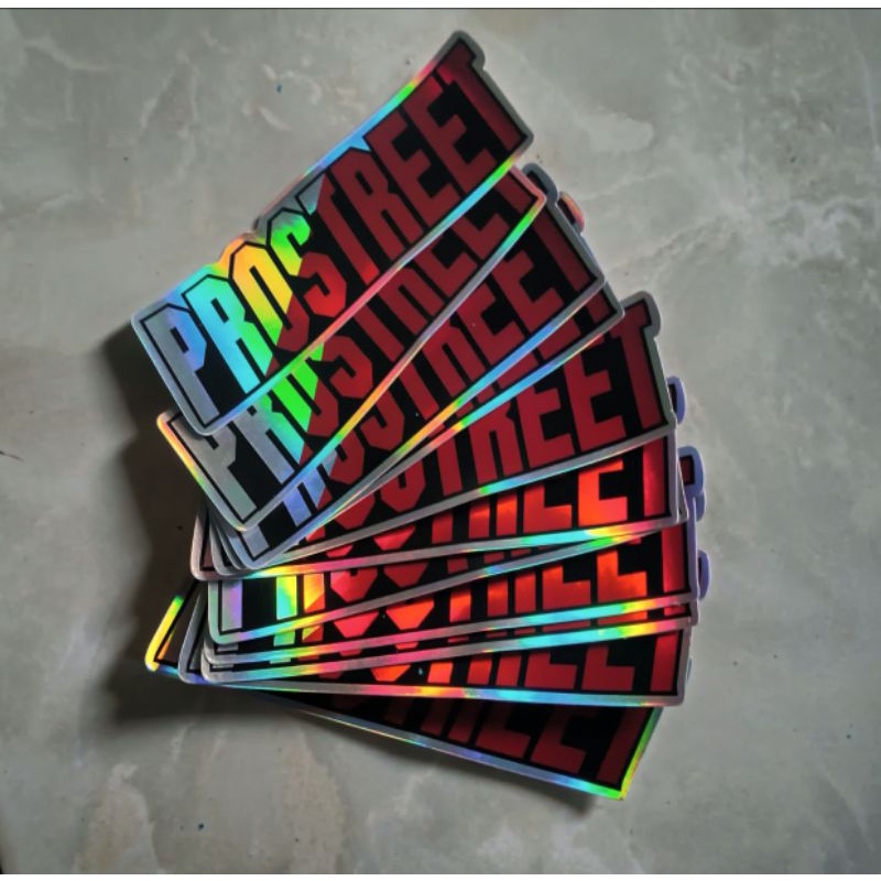 Stiker hologram Prostret bahan bagus Graftac