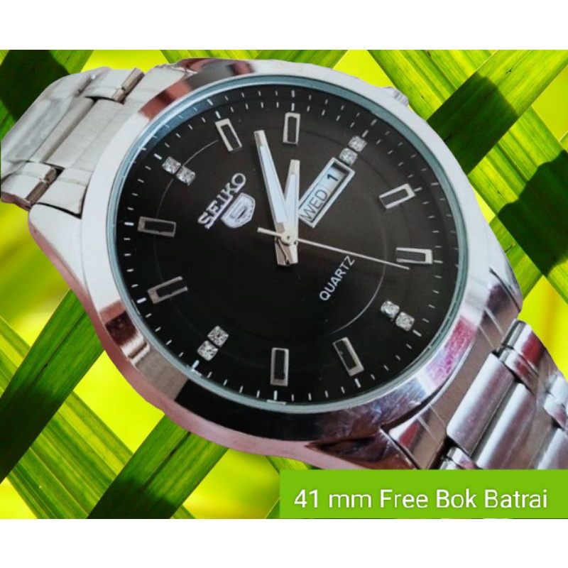 TERMURAAAAAAH/Jam Tangan Pria Tahain Air Rantai SEIKO free Bok