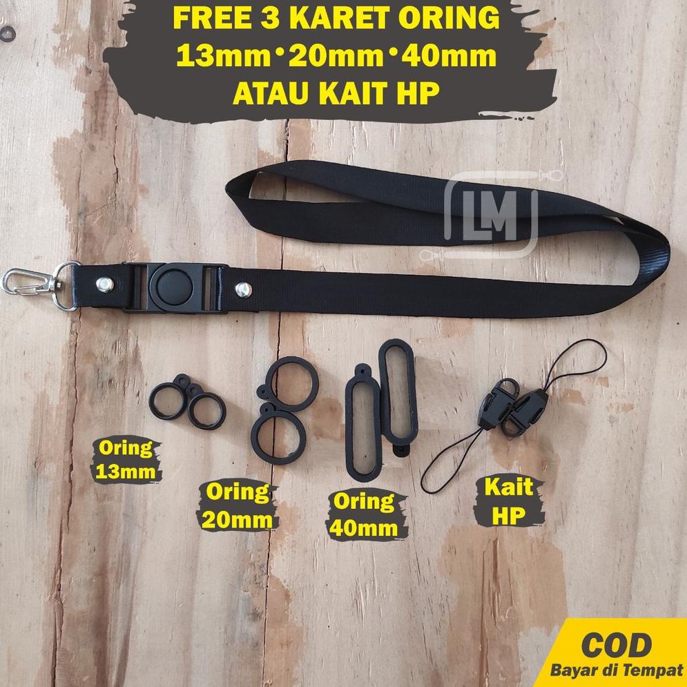 

[I-K9K ✓] Lanyard Pods & HP Polos Hitam-berkualitas