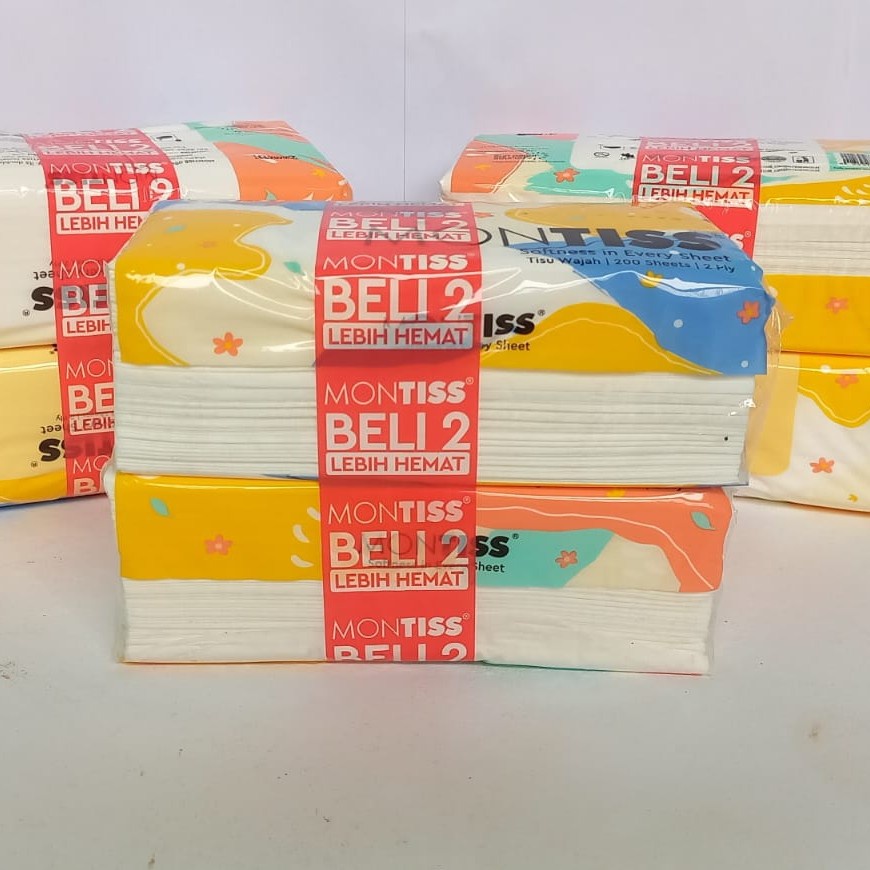 BELI 1 GRATIS 1 TISSUE MONTISS 2PLY 200 SHEETS