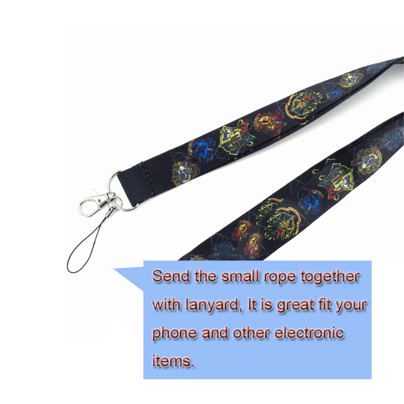 Harry Potter Magic School ID Card Holder Dengan Lanyard Leher Logo Hogwarts Desain Unik Badge Keychain Untuk Pelajar