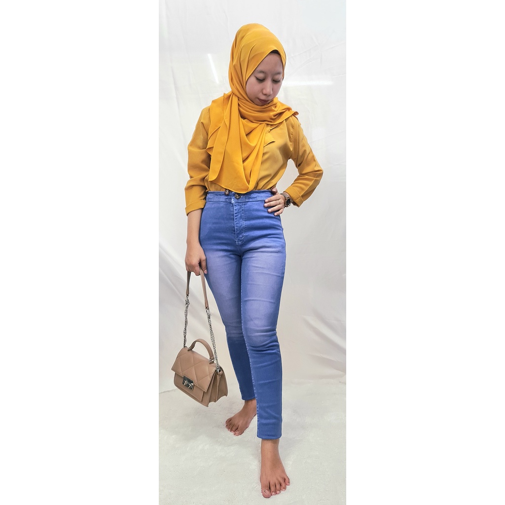 Celana Highwaist Jeans OL'FIN / Celana Pinggang Tinggi Wanita / Highwaist Jeans Wanita