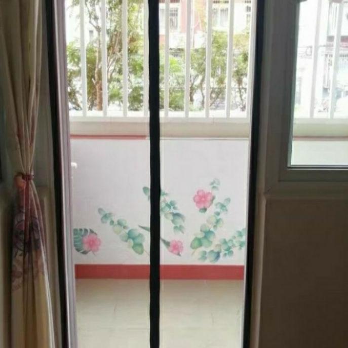 ➦✫✢ Tirai Magnet Pintu Khusus Ruangan BerAC Polos Tanpa Motif PVC Grosir