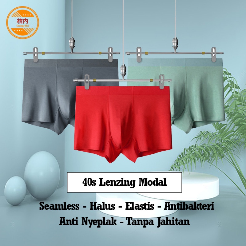 Celana Dalam Pria Dewasa 40s Lenzing Modal Premium Quality Seamless Halus Tanpa Jahitan Anti Nyeplak