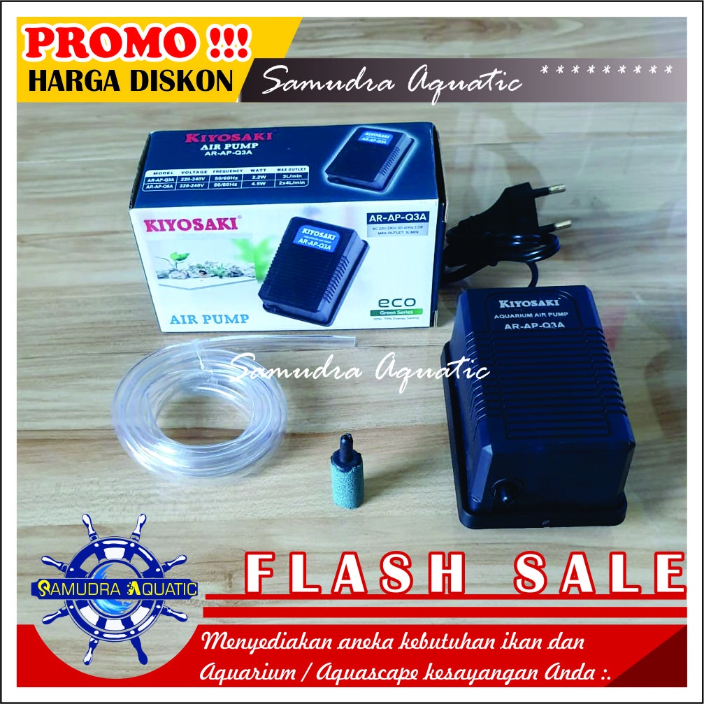PAKET AERATOR LENGKAP 1 Lubang, Air Pump Mesin Airator Aquarium Aquascape, FREE BUBLEWRAP