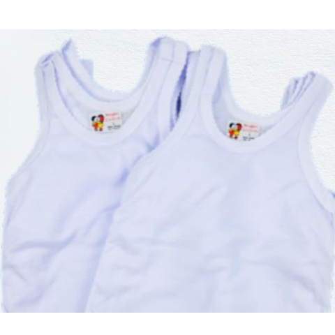 1 Lusin / 12 Pcs Kaos Dalam Bayi Singlet Bayi Putih warna sporot meerkat