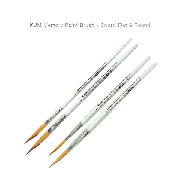 

KUM Memory Point Sword Synthetic Brush Short Handle