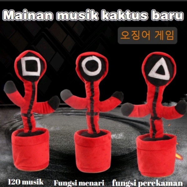 

Unik kaktus squid game dancing cactus squid game boneka tiru suara goyang - boneka squid Limited