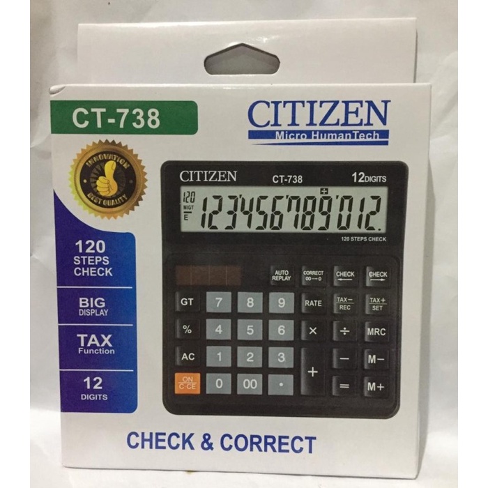 

BERKUALITAS kalkulator / calculator CITIZEN CT 738