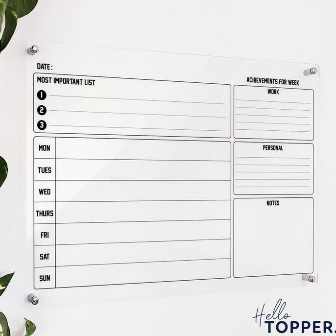 

PAPAN JADWAL AKRILIK | WALL PLANNER | SCHEDULE BOARD |PAPAN AKRILIK